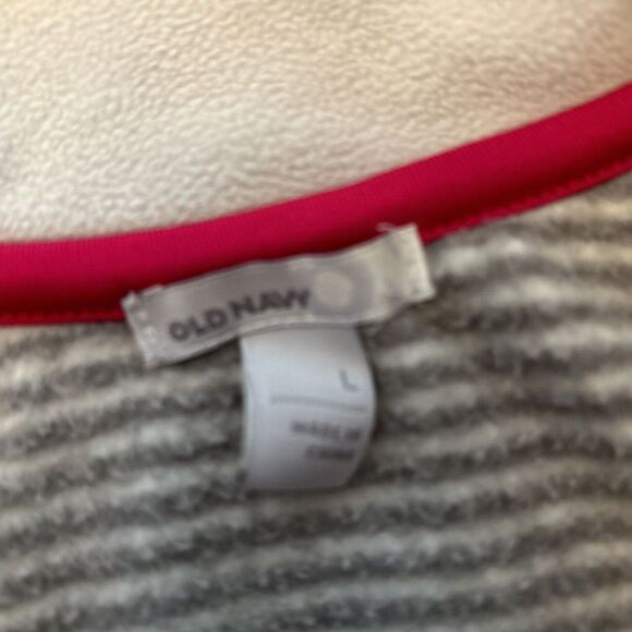 Old Navy Navy Grey Fleece Full Zip Jacket Women's Size Large - Picture 5 of 8